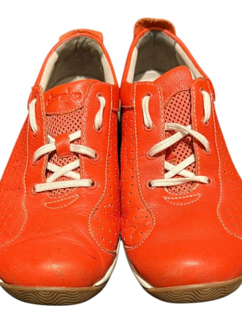 Dansko Hillary Orange Leather Lace Up Sneakers Women's Size 39 EU / 8-8.5 US - Picture 4 of 9